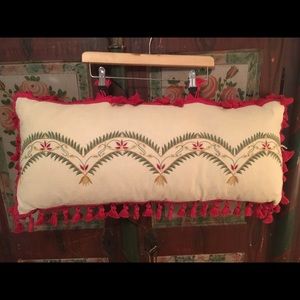 Emboldened Pillow with feather/down insert.